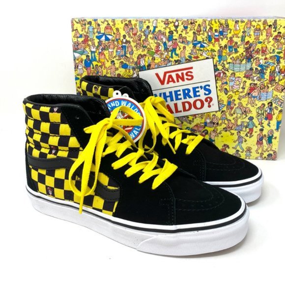 💖MEGA SALE💖VANS x Where’s Waldo Sk8-Hi Checker Black Suede Women's VN0A32QG4UE - Picture 5 of 8